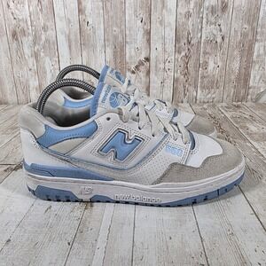 New Balance 550 Womens 7.5 White Light Blue Grey Sneakers BB550LSB
